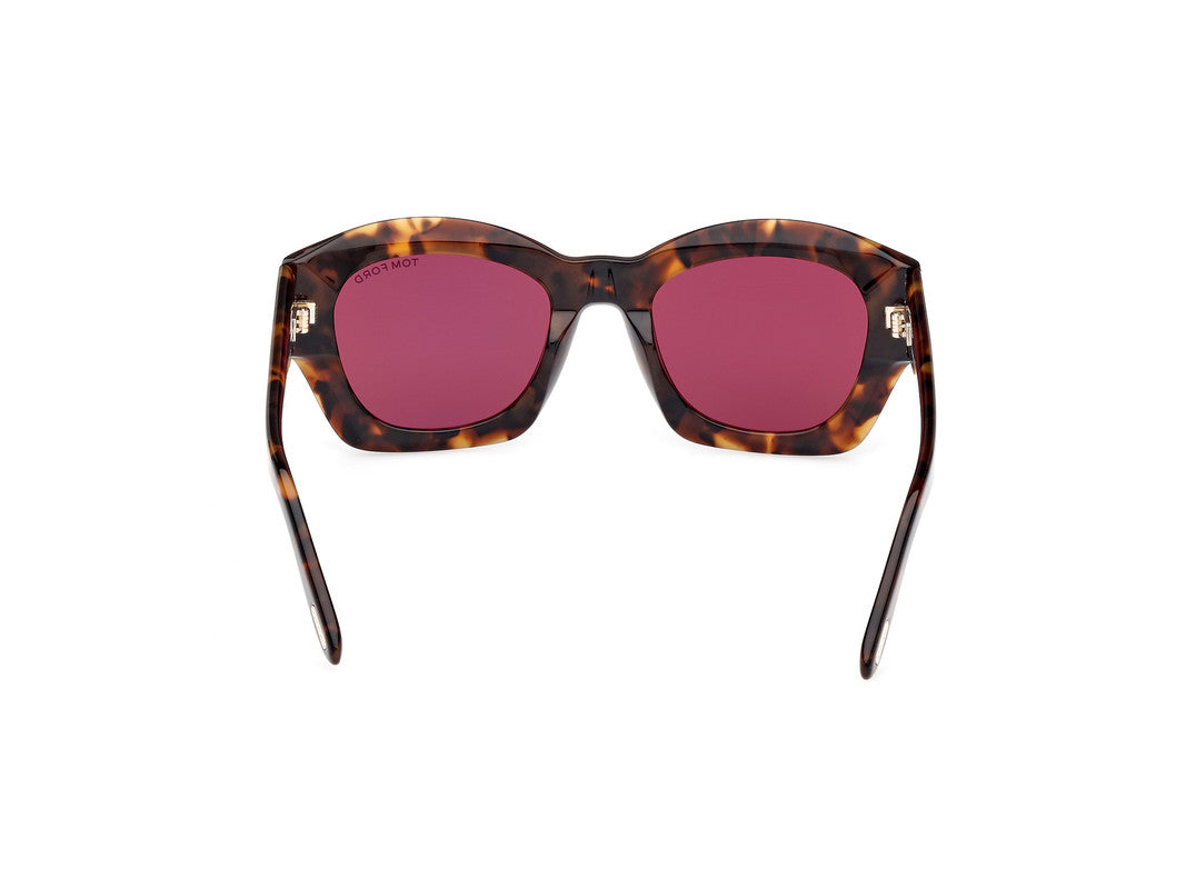 Dark Havana Female Sunglasses Tom Ford 889214469267