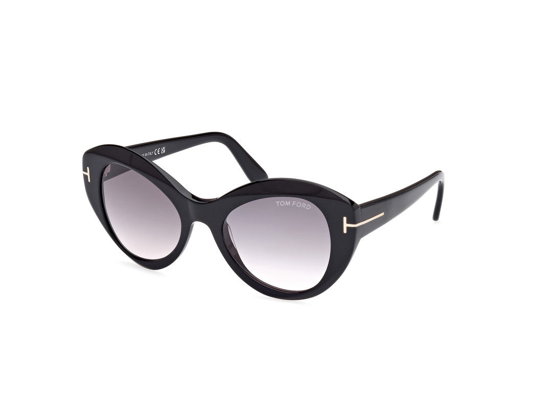 Shiny Black Female Sunglasses Tom Ford 889214469298