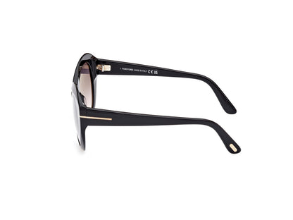 Shiny Black Female Sunglasses Tom Ford 889214469298
