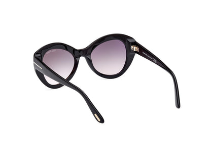 Shiny Black Female Sunglasses Tom Ford 889214469298