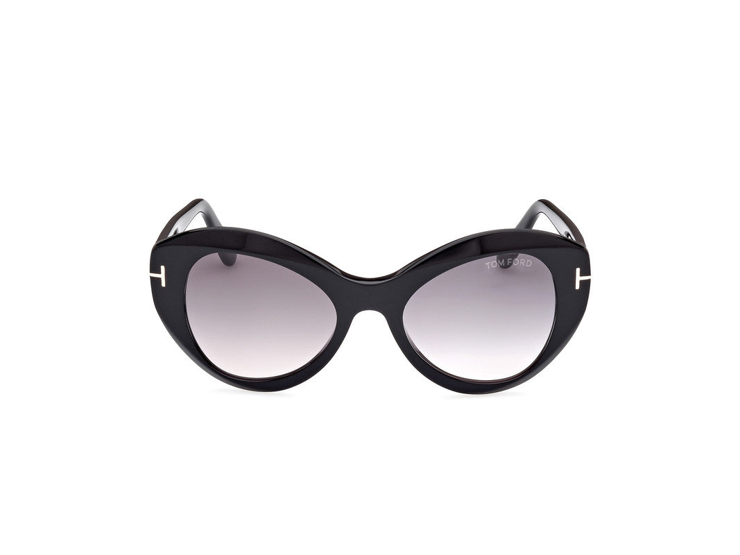 Shiny Black Female Sunglasses Tom Ford 889214469298