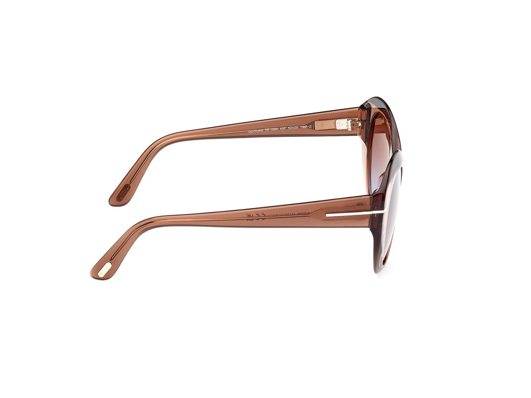 Shiny Dark Brown Female Sunglasses Tom Ford 889214469304