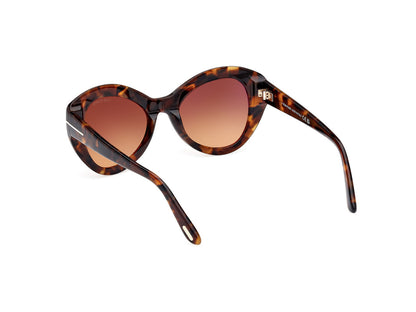 Dark Havana Female Sunglasses Tom Ford 889214469311