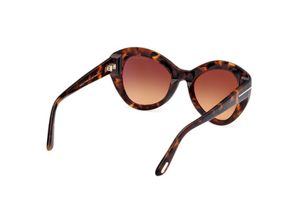 Dark Havana Female Sunglasses Tom Ford 889214469311