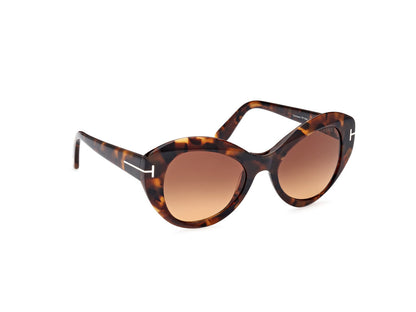 Dark Havana Female Sunglasses Tom Ford 889214469311