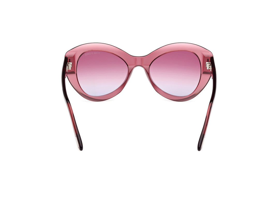 Shiny Light Red Female Sunglasses Tom Ford 889214469328