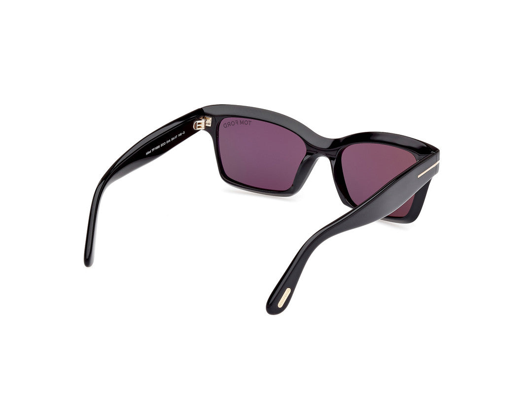Shiny Black Female Sunglasses Tom Ford 889214469335