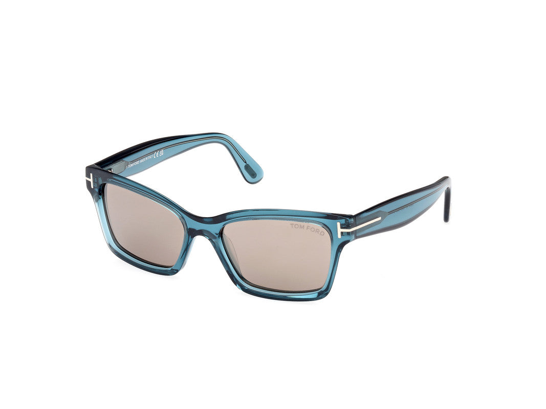 Shiny Turquoise Female Sunglasses Tom Ford 889214469373
