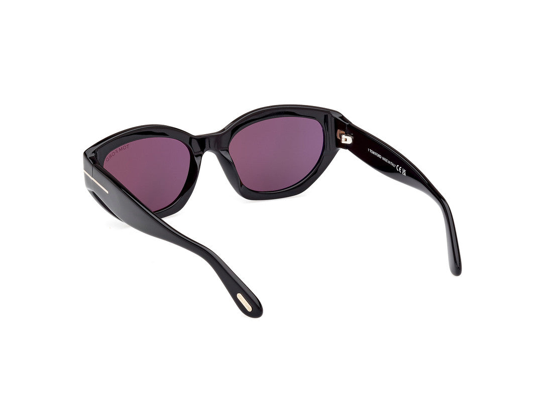 Shiny Black Female Sunglasses Tom Ford 889214469380