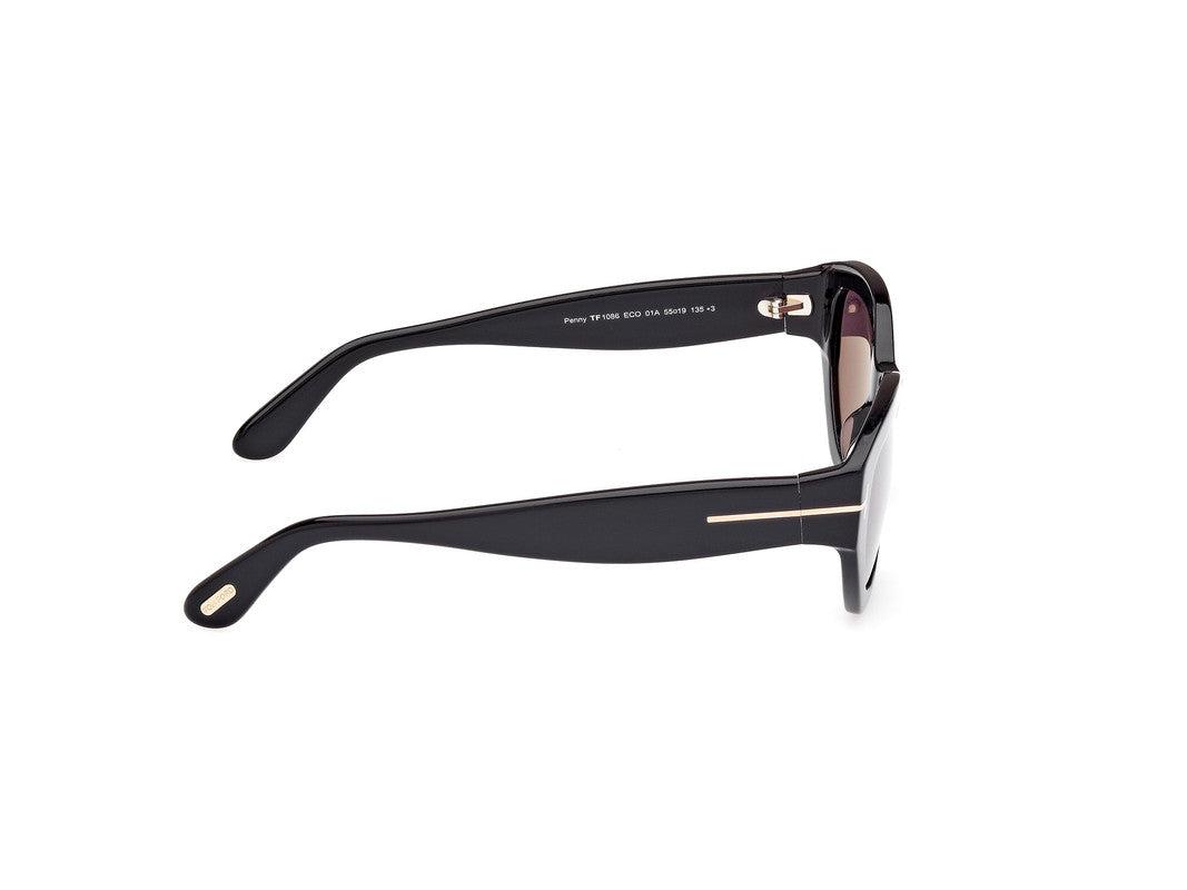 Shiny Black Female Sunglasses Tom Ford 889214469380
