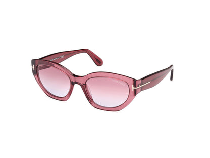 Shiny Dark Red Female Sunglasses Tom Ford 889214469410