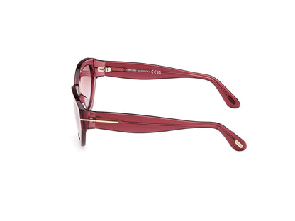Shiny Dark Red Female Sunglasses Tom Ford 889214469410