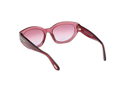 Shiny Dark Red Female Sunglasses Tom Ford 889214469410