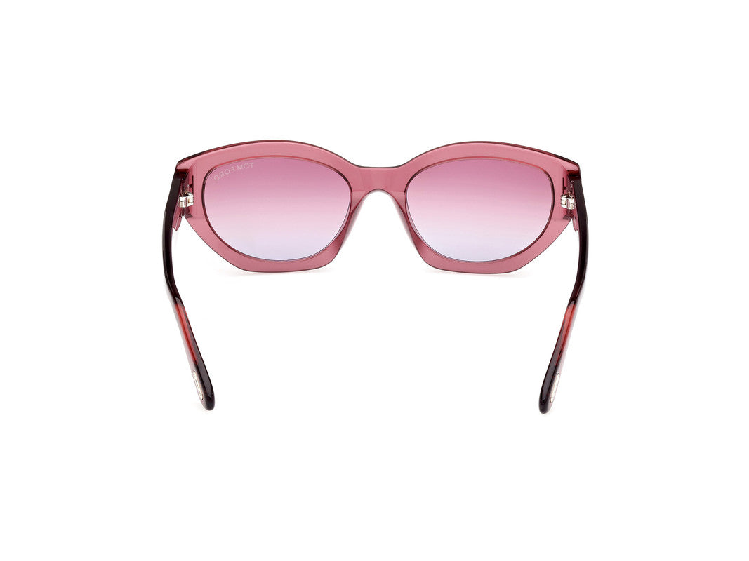 Shiny Dark Red Female Sunglasses Tom Ford 889214469410