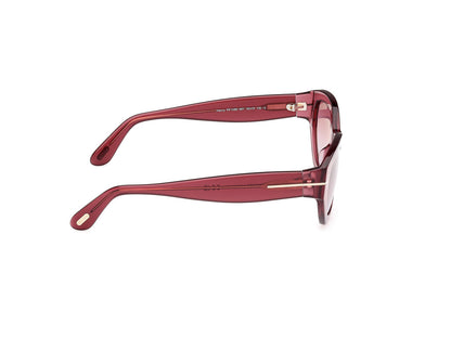 Shiny Dark Red Female Sunglasses Tom Ford 889214469410