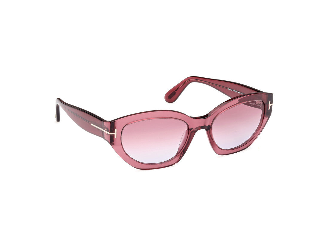 Shiny Dark Red Female Sunglasses Tom Ford 889214469410