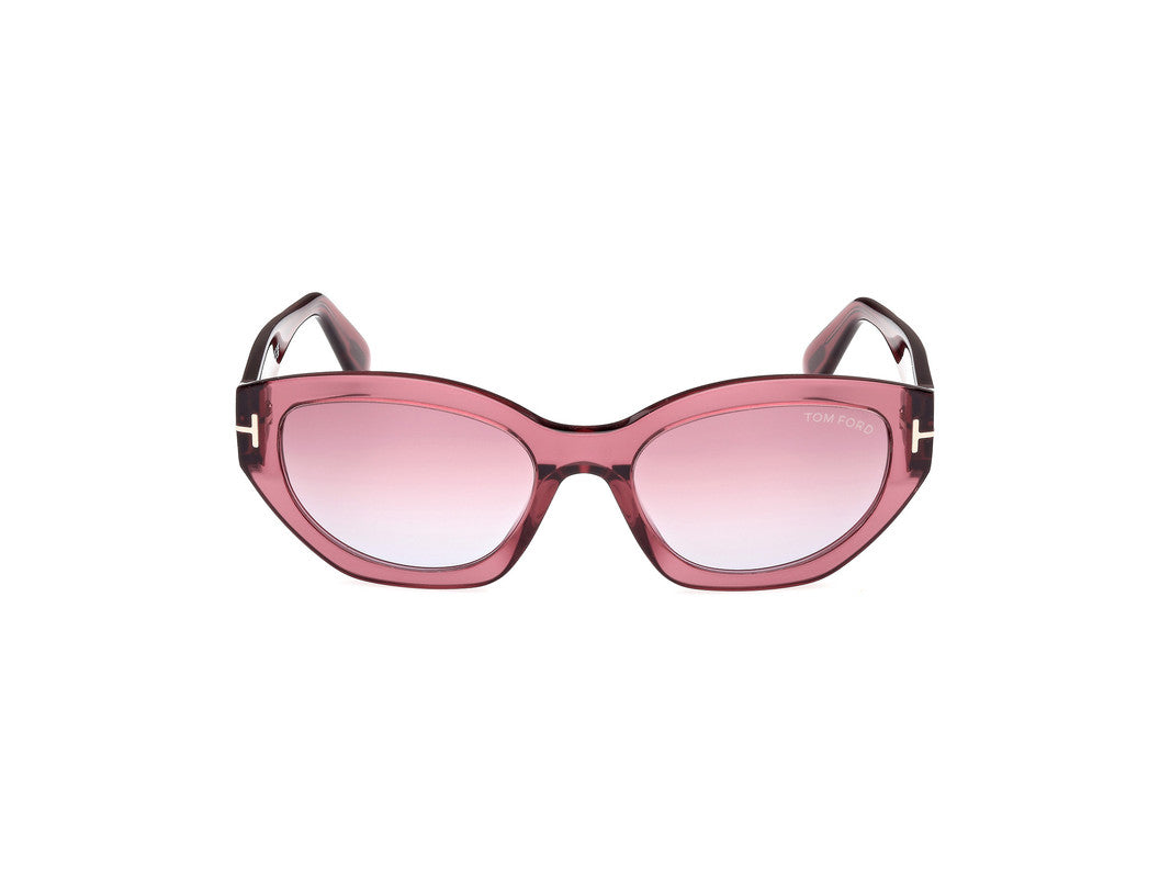 Shiny Dark Red Female Sunglasses Tom Ford 889214469410