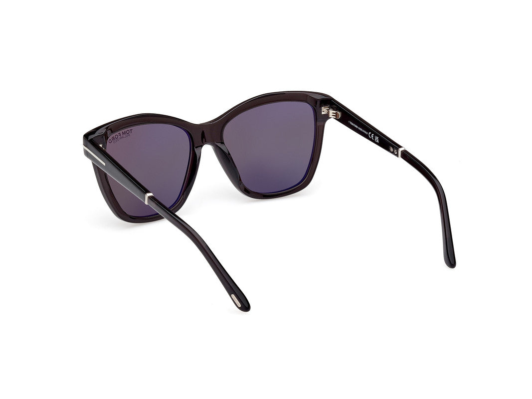 Shiny Grey Female Sunglasses Tom Ford 889214469434