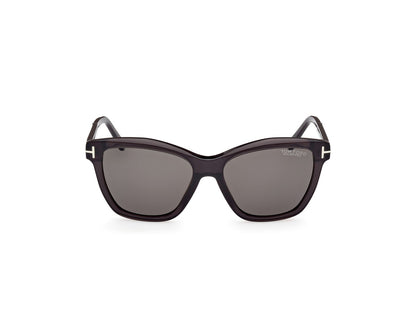 Shiny Grey Female Sunglasses Tom Ford 889214469434