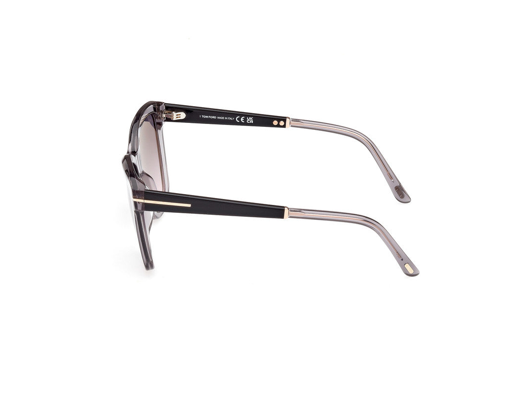 Shiny Grey Female Sunglasses Tom Ford 889214469441