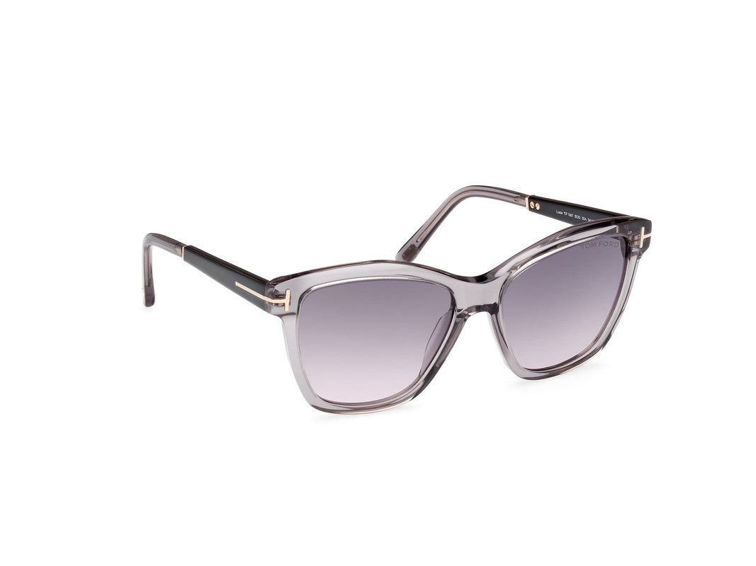 Shiny Grey Female Sunglasses Tom Ford 889214469441