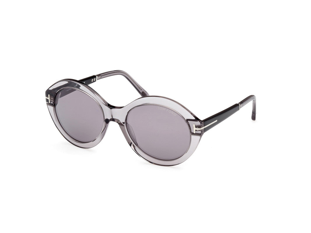 Shiny Grey Female Sunglasses Tom Ford 889214469489