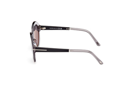 Shiny Grey Female Sunglasses Tom Ford 889214469489