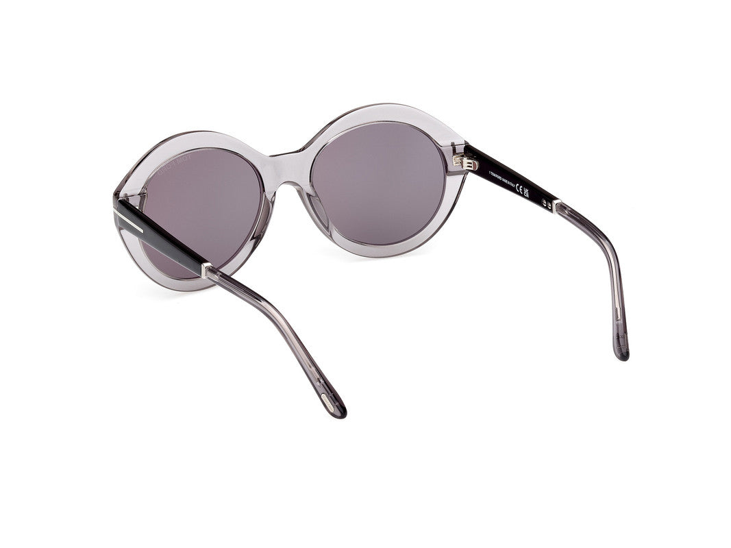 Shiny Grey Female Sunglasses Tom Ford 889214469489