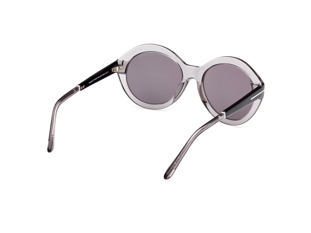Shiny Grey Female Sunglasses Tom Ford 889214469489