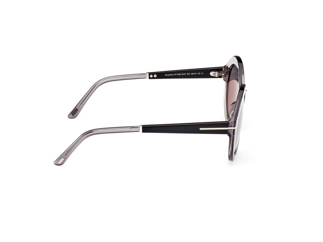 Shiny Grey Female Sunglasses Tom Ford 889214469489