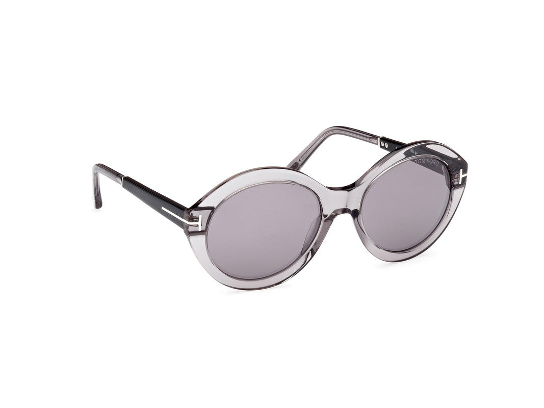 Shiny Grey Female Sunglasses Tom Ford 889214469489
