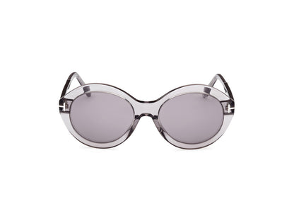 Shiny Grey Female Sunglasses Tom Ford 889214469489