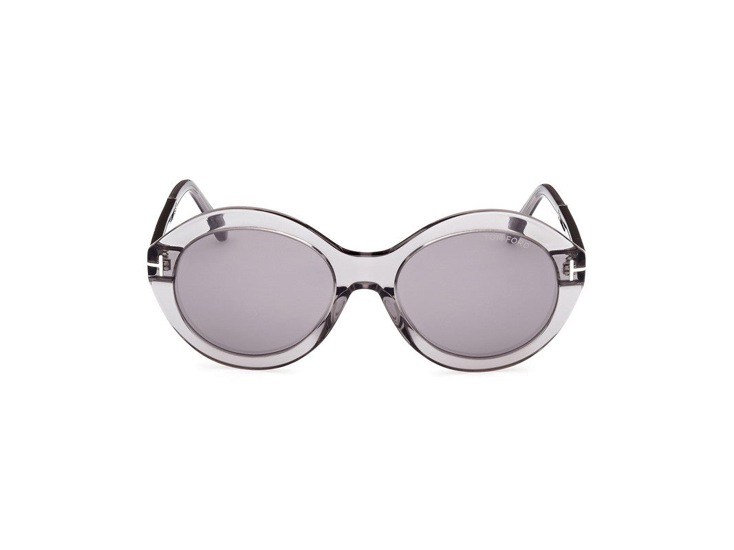 Shiny Grey Female Sunglasses Tom Ford 889214469489