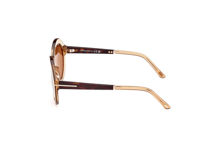 Shiny Light Brown Female Sunglasses Tom Ford 889214469496