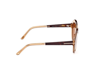 Shiny Light Brown Female Sunglasses Tom Ford 889214469496