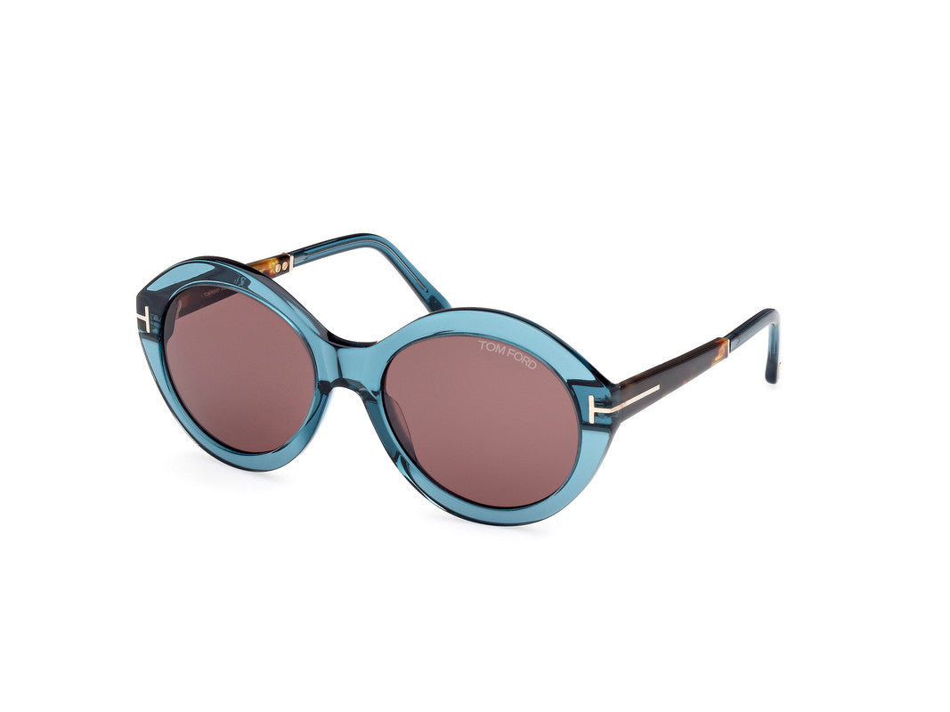 Shiny Turquoise Female Sunglasses Tom Ford 889214469519