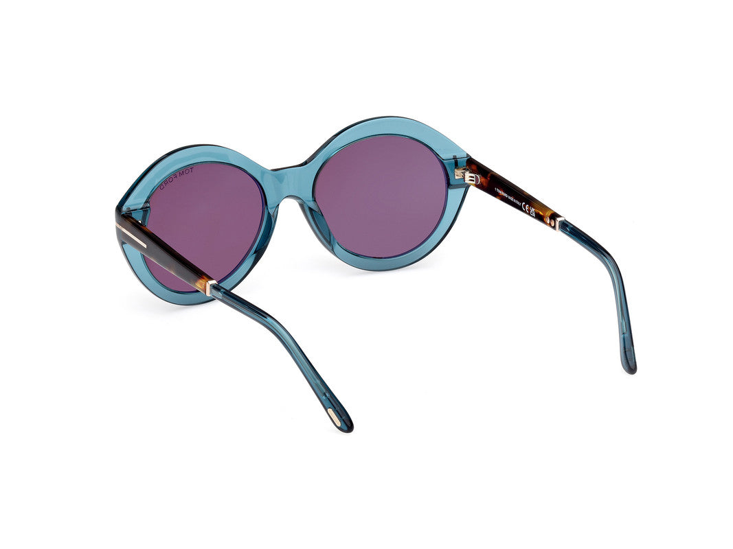 Shiny Turquoise Female Sunglasses Tom Ford 889214469519