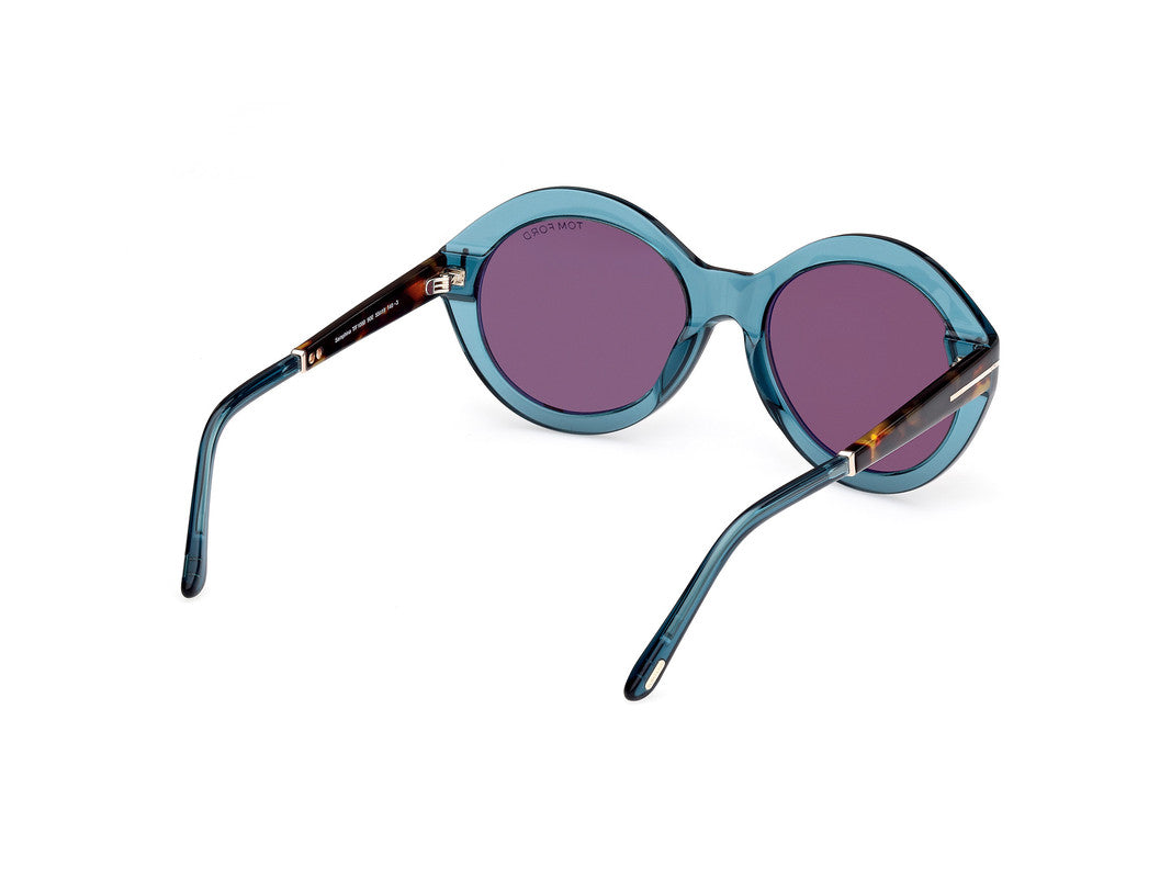 Shiny Turquoise Female Sunglasses Tom Ford 889214469519