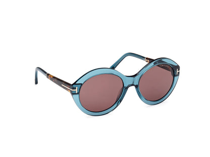 Shiny Turquoise Female Sunglasses Tom Ford 889214469519