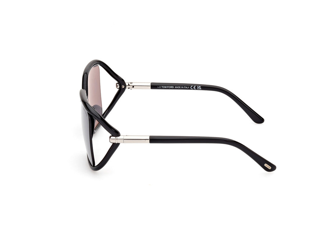 Shiny Black Female Sunglasses Tom Ford 889214469526