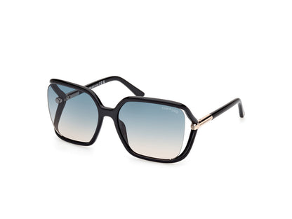 Shiny Black Female Sunglasses Tom Ford 889214469533