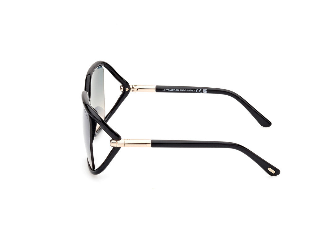 Shiny Black Female Sunglasses Tom Ford 889214469533
