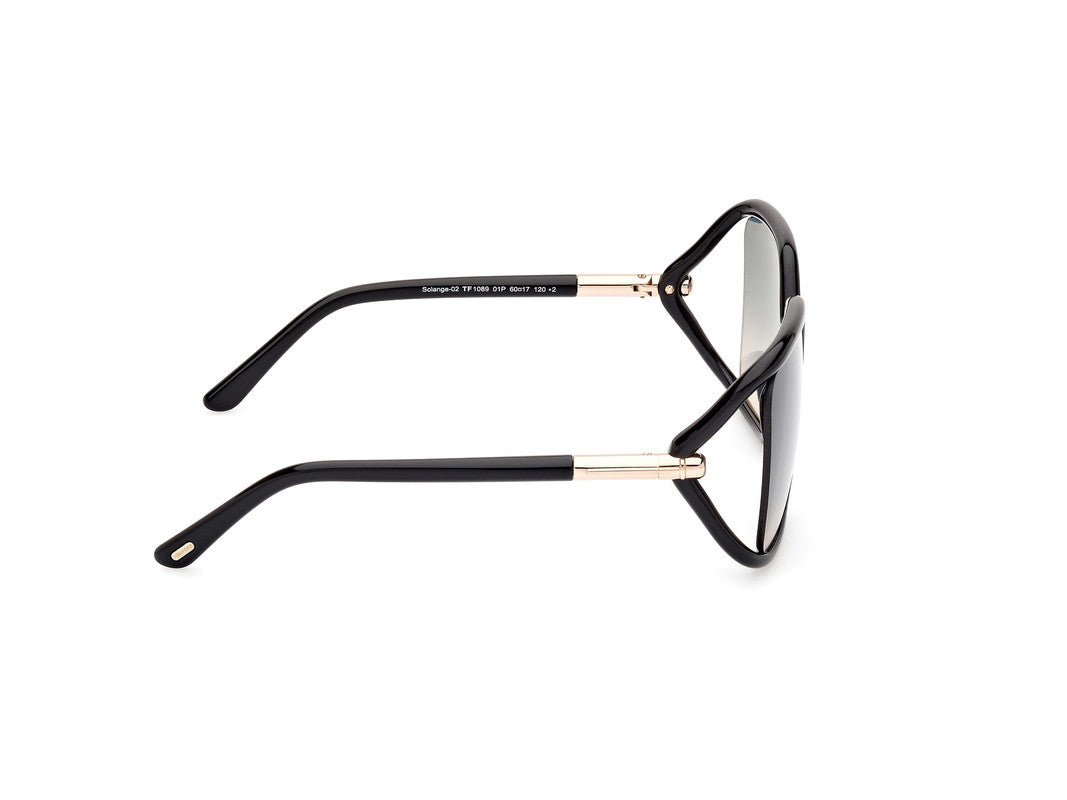 Shiny Black Female Sunglasses Tom Ford 889214469533