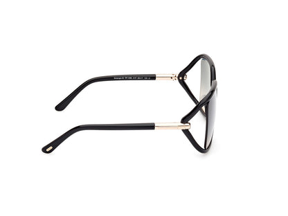 Shiny Black Female Sunglasses Tom Ford 889214469533