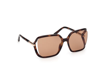 Dark Havana Female Sunglasses Tom Ford 889214469540