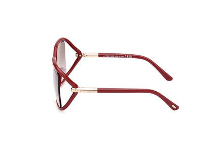 Shiny Bordeaux Female Sunglasses Tom Ford 889214469557