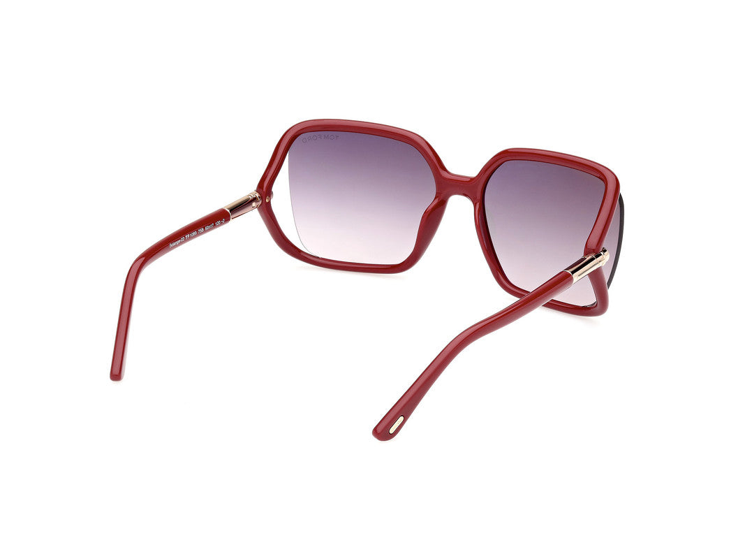 Shiny Bordeaux Female Sunglasses Tom Ford 889214469557