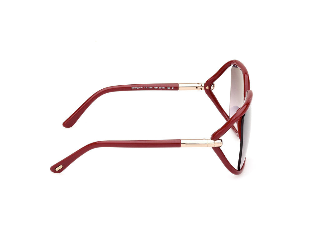 Shiny Bordeaux Female Sunglasses Tom Ford 889214469557