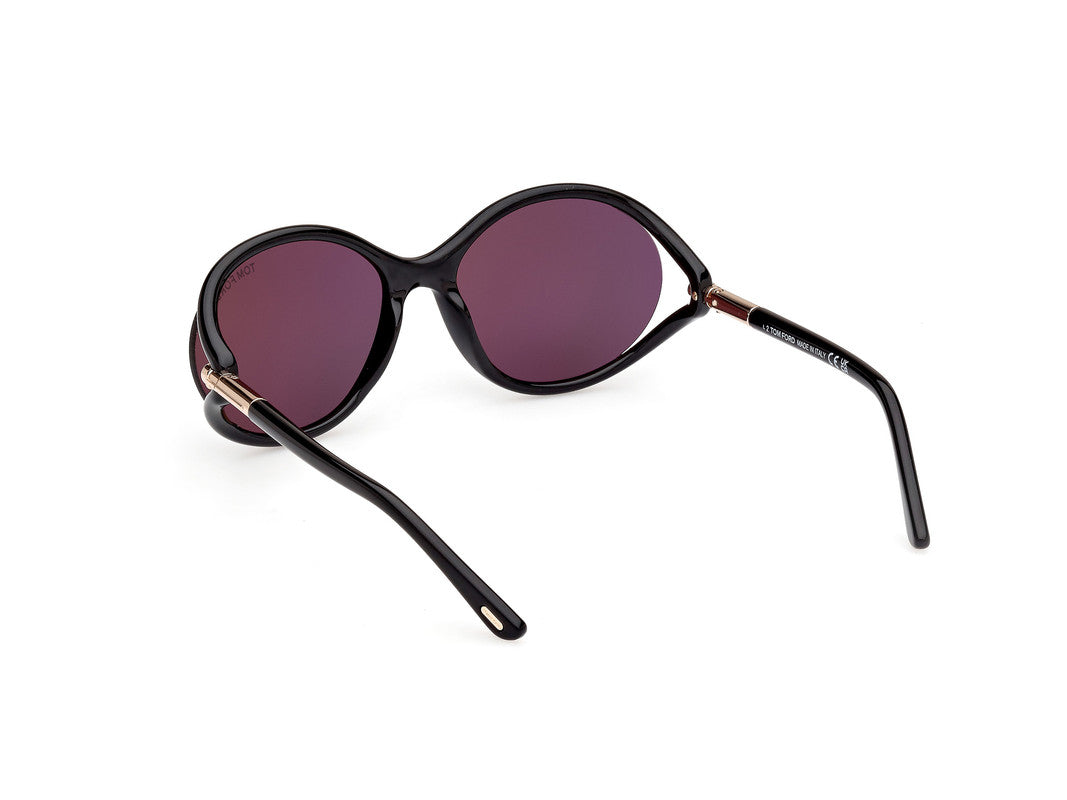 Shiny Black Female Sunglasses Tom Ford 889214469564