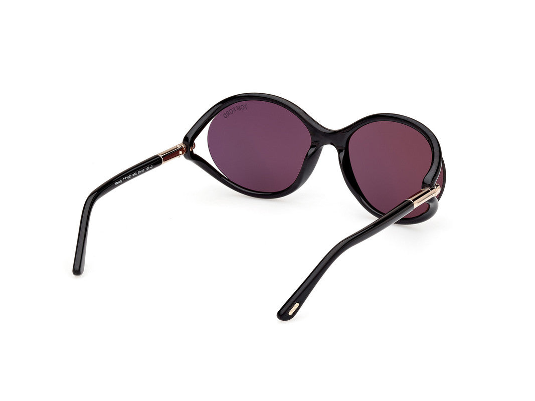 Shiny Black Female Sunglasses Tom Ford 889214469564